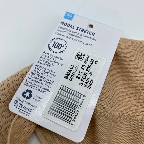 Jockey Women Underwear Soft Touch Lace Modal Bikini Sz Small New - Picture 4 of 5